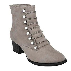 New  Earth "Doral" Women's 8 Boot Silky Taupe Suede Leather Memory Foam Lace Up